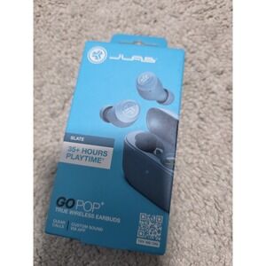 JLab GO Air Pop True Wireless Bluetooth Earbuds, Slate - Brand New